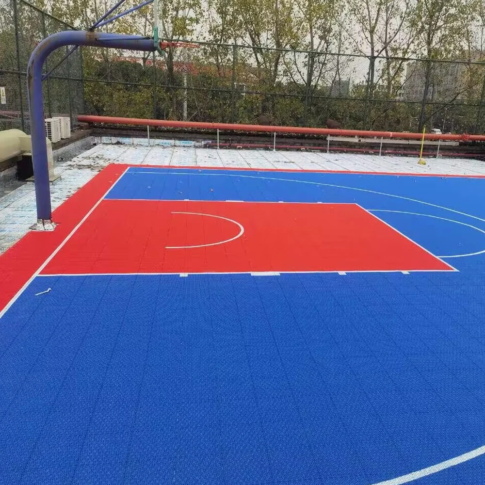 

Beable Outdoor PP Interlocking Portable Sport Court Material Plastic Tiles Temporary Half Basketball Flooring Marking Lines