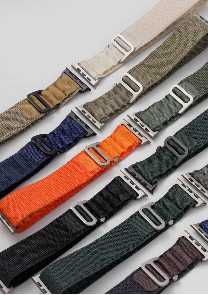 Фото Ремешки с альпийской петлей для Apple Watch Ultra 2, ремешок 49 мм, 44 мм, 40 мм, 41 мм, 45 мм, 42 мм, 46 мм, браслет correa iWatch series 7 6 3 se 8 9 10 №1
