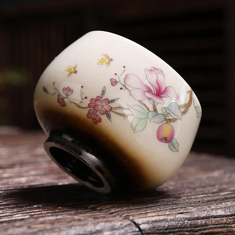 

Plant Ash Master Cup Gift Box Tea Personal Ceramic Large-capacity Flowers And Herbs Chinese Teacups Drinkware Teaware For Drink