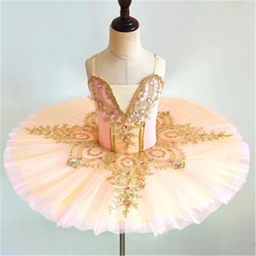 

Professional Ballet Tutu Dress For Children Girls Swan Lake Ballerina Pink Yellow Tutu Dress Skirt Ballet Dance Costumes D079
