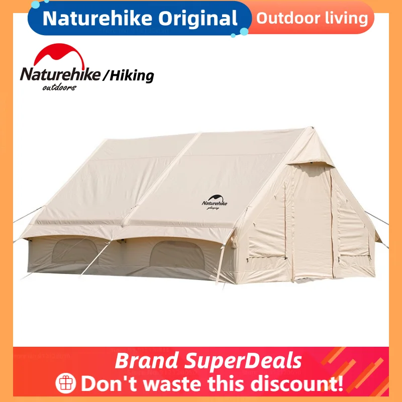 

Naturehike Air 12.0 Inflating Cotton Tent 3-4 Person Camping Outdoor Waterproof Hiking Tourist Cotton Inflatable tent NH20ZP010