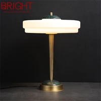bright contemporary table lamp luxury marble desk light led home decorative bedside bedroom parlor