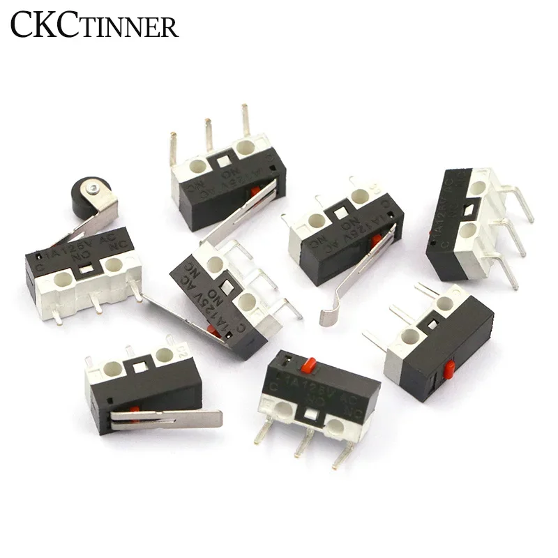 10 шт. 3-контактный микропереключатель микромышь штатив колесная ручка 1 А В