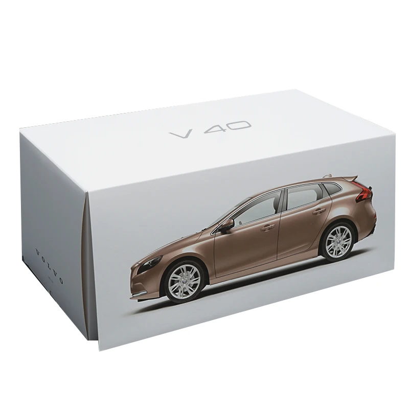 Модель литая в масштабе 1:18 для Volvo V40 2016 белый коричневый внедорожник игрушечный