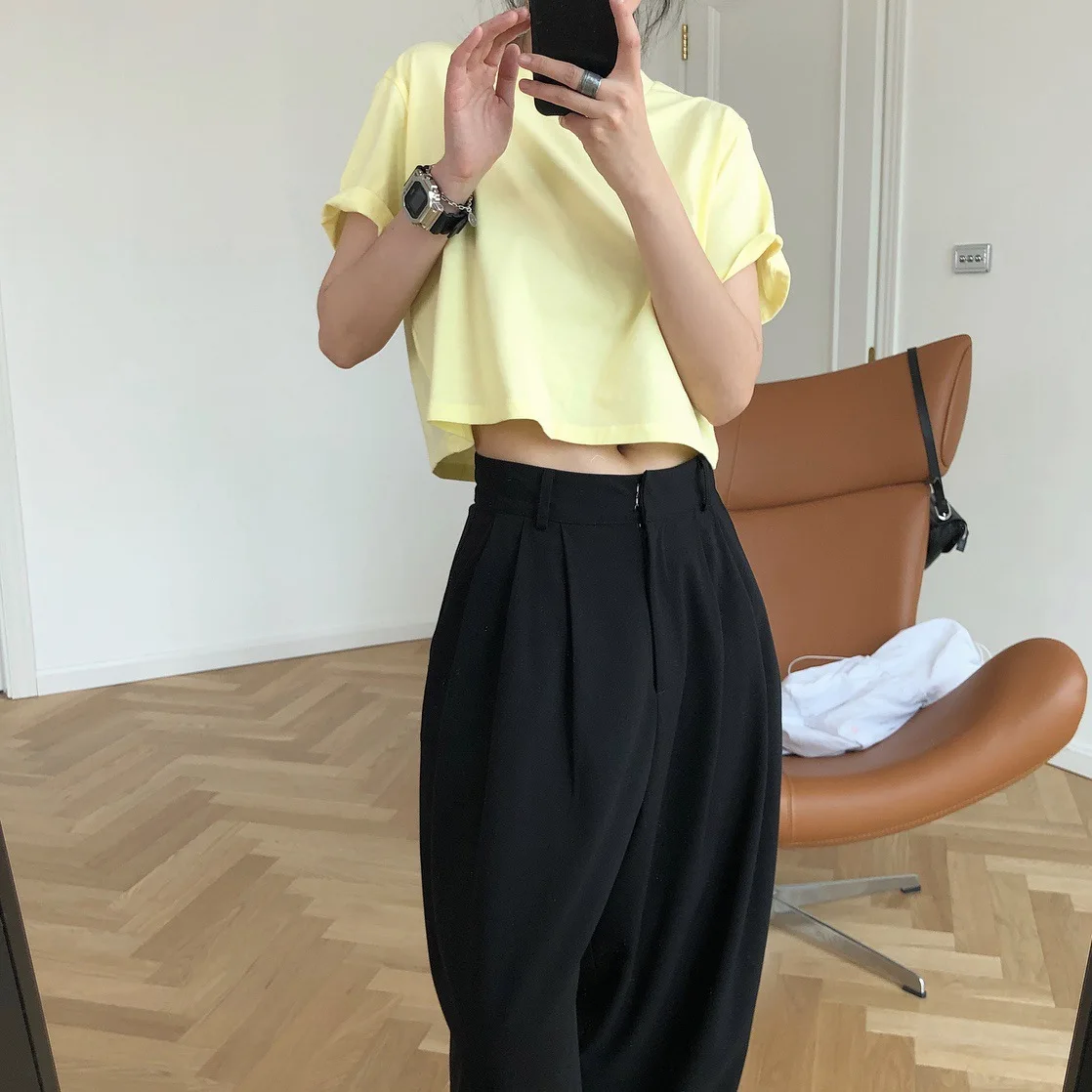 

Новинка 2022, Высококачественная летняя модная футболка из 100% хлопка, женские футболки, Женская Повседневная футболка с коротким рукавом для ...