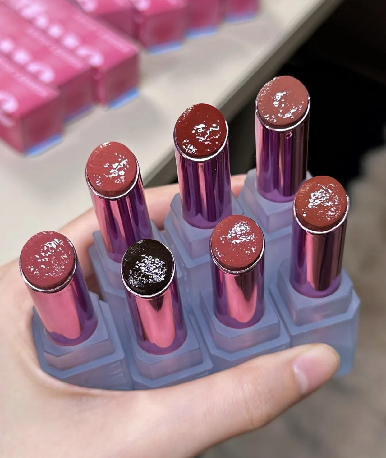 Зеркальная губная помада Uhue с водяным блеском твердая нюдовая глазурь для женщин