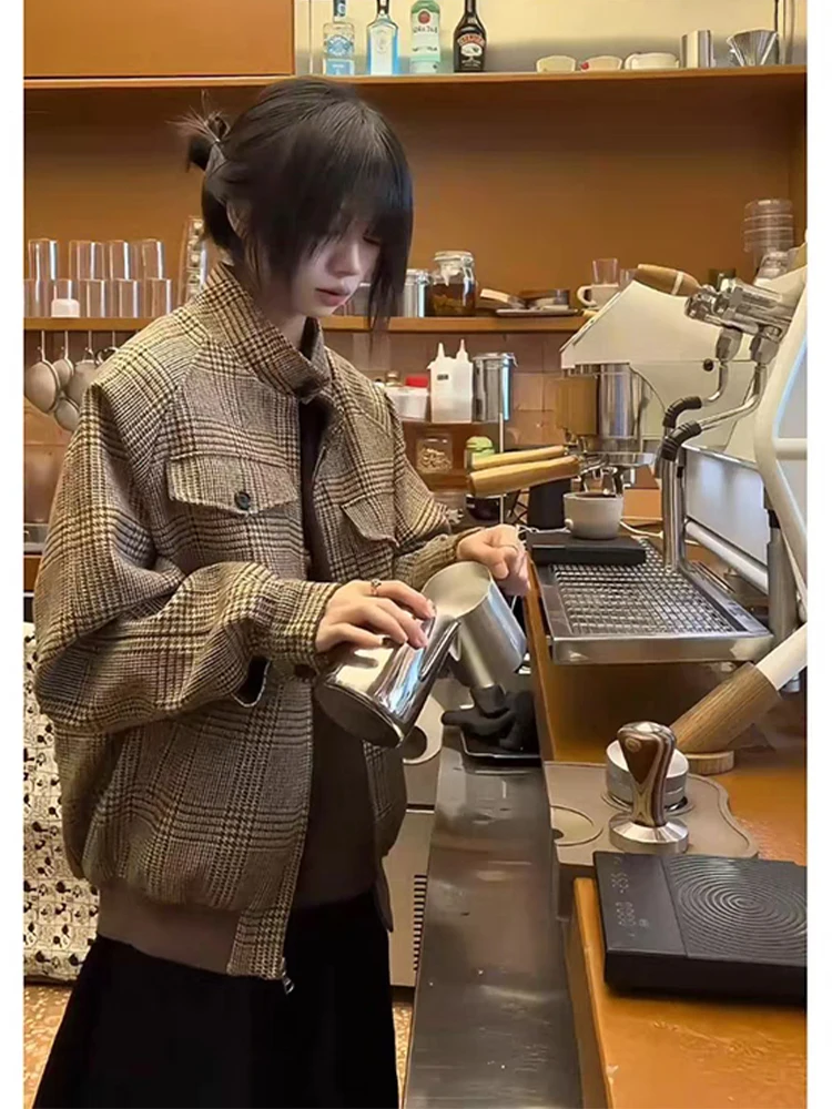 Мужская куртка Harrington Oclin с узором гусиные лапки осенне-зимняя высококачественная