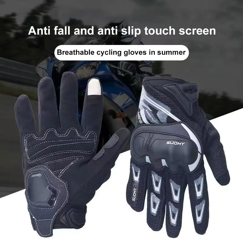 

New motorcycle gloves spring summer autumn mesh breathable motorcycle gloves men's and women's touch screen off-road motorcycle