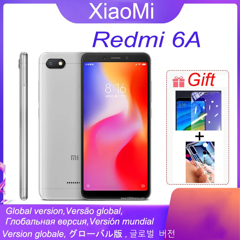 Xiaomi Redmi 6A celular Google Play Android smartphone Face Unlock instock 3G 32G