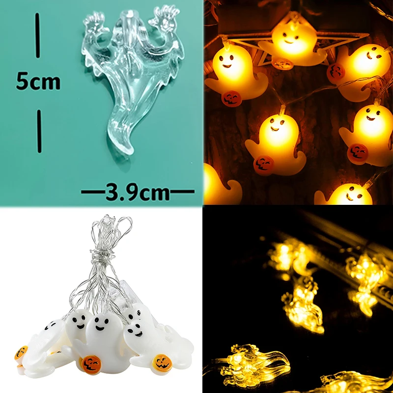 

LED Light Halloween Horror Atmosphere Decoration Props Ghost Light String Cute Ghost Pumpkin Lamp