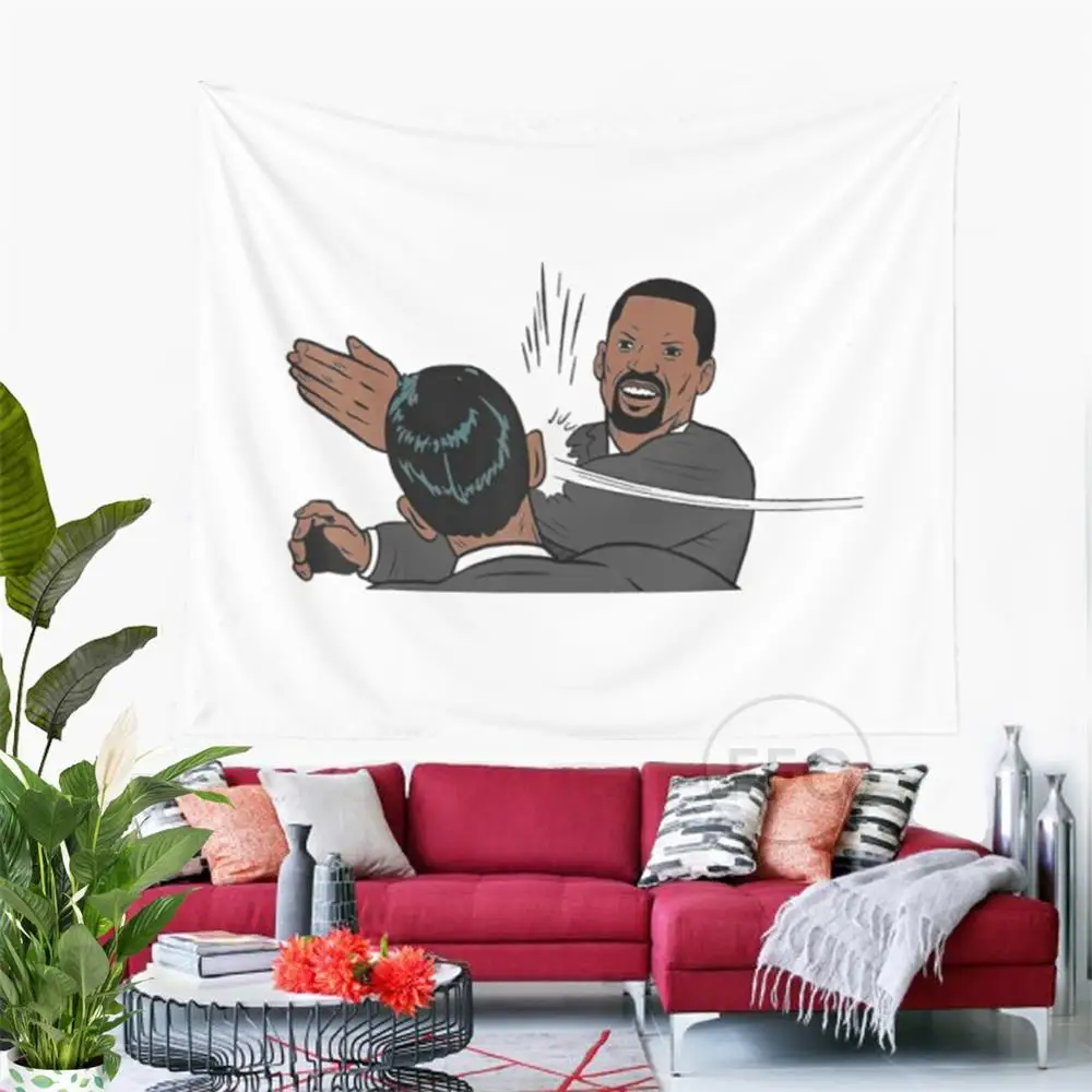 

Забавный гобелен с надписью «Keep My wiфес», украшение для стен, гобелен Will Smith Slap, гобелены в стиле ретро, гобелены для дома