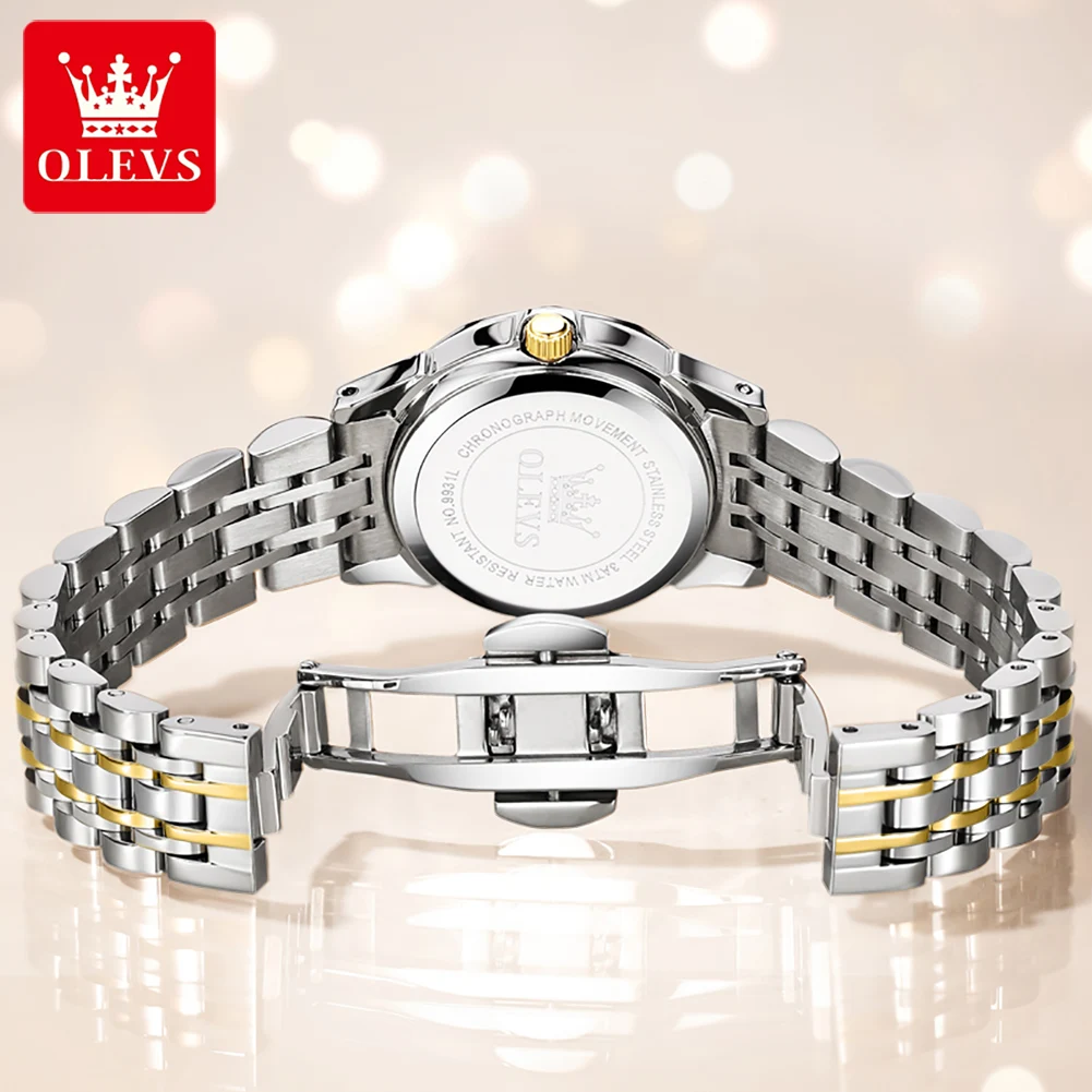 TAXAU Watch For Women Stainless Steel Strap Waterproof Luxury Diamond Dial Calendar Women Elegant Quartz Wristwatch Montre Femme enlarge