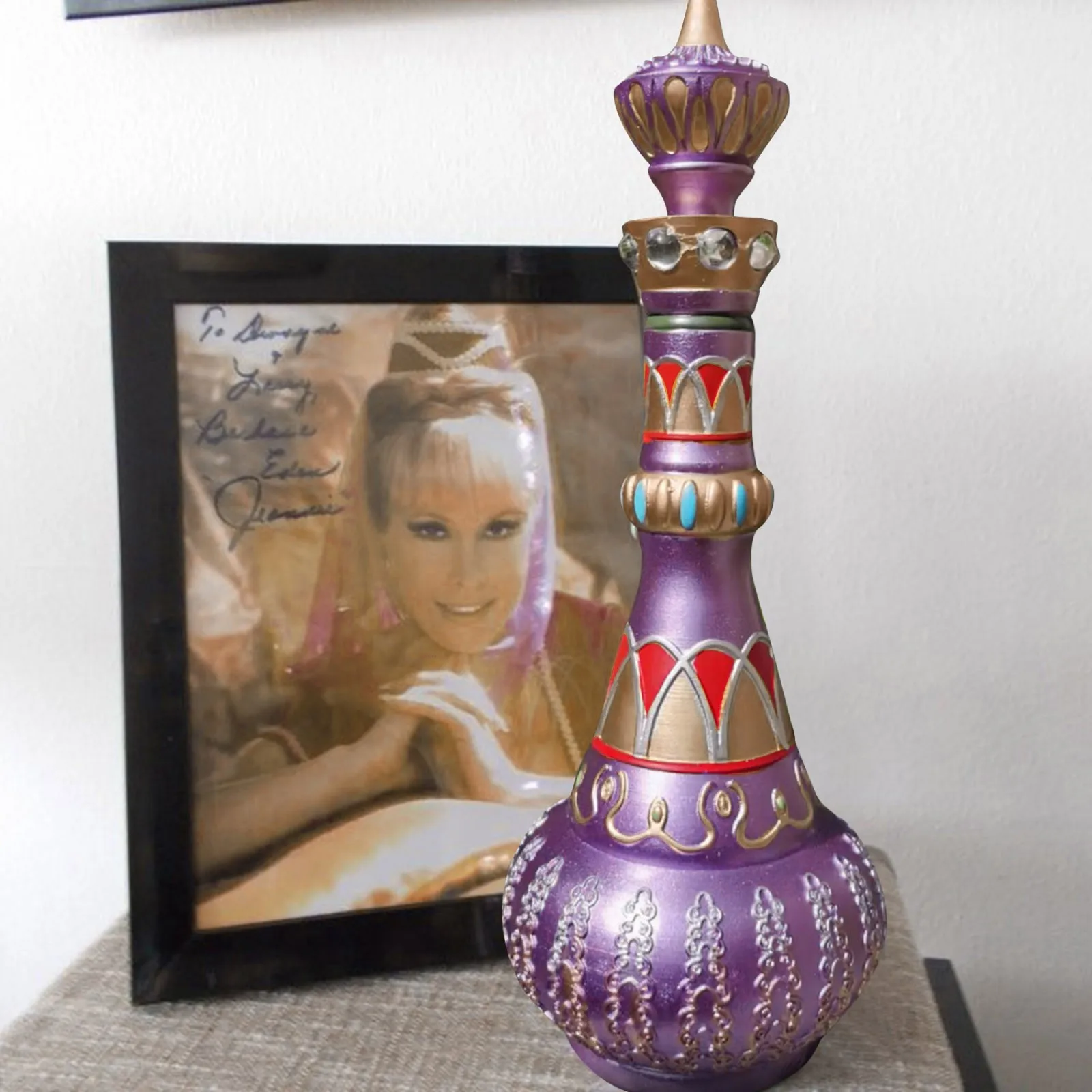 I Dream Of Jeannie Bottle From Mario-Della Casa-Second Season зеркальная пурпурная бутылка! Стеклянная
