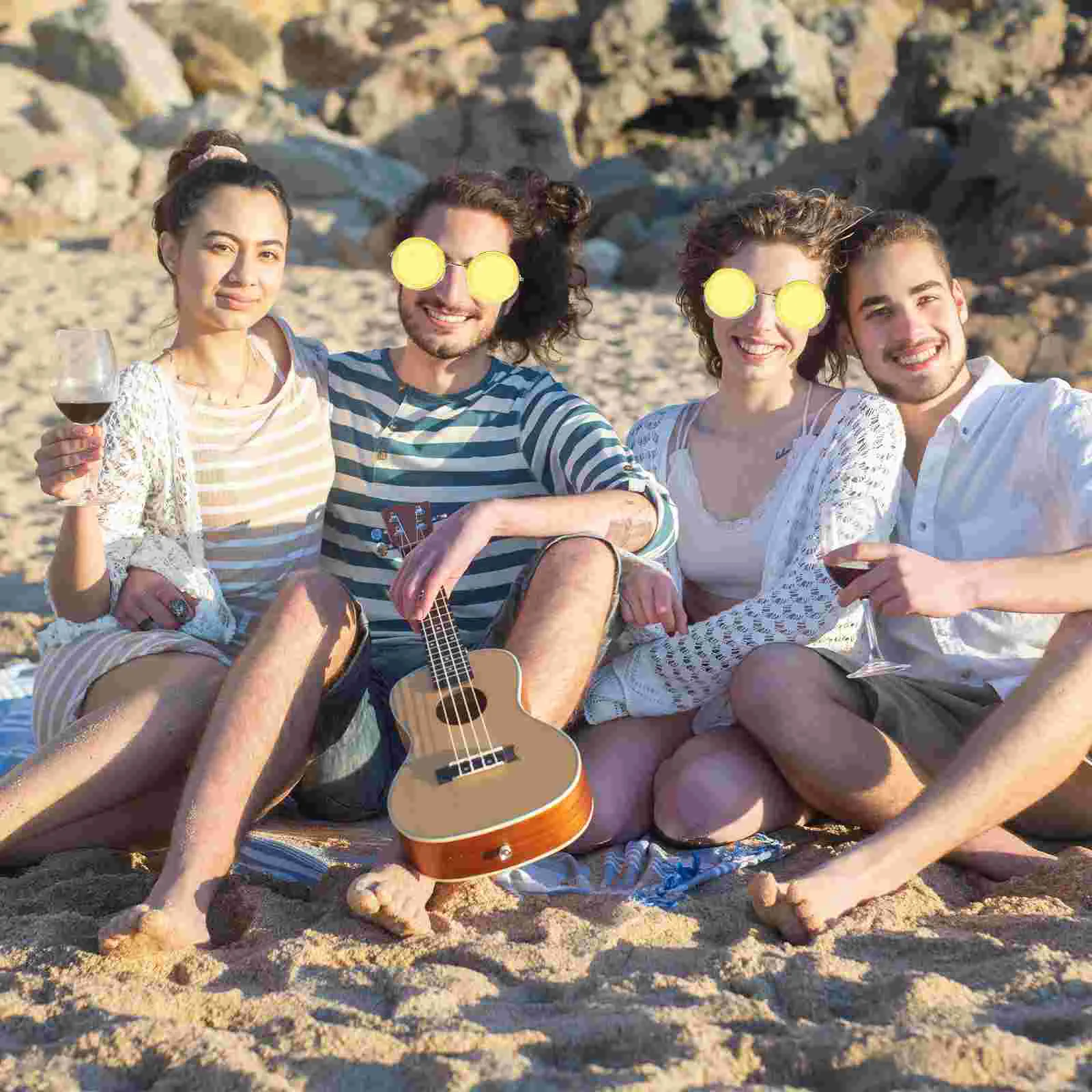 Фруктовое платье очки Маргариты вечерние для косплея мини-лимонные