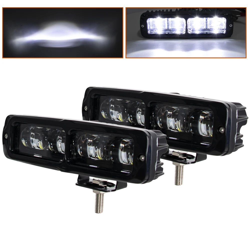 

6D Lens led light bar 6 inch led bar offroad Driving beam work lamp fog lights for Niva lada 4X4 ATV SUV Truck Tractor 12V 24V