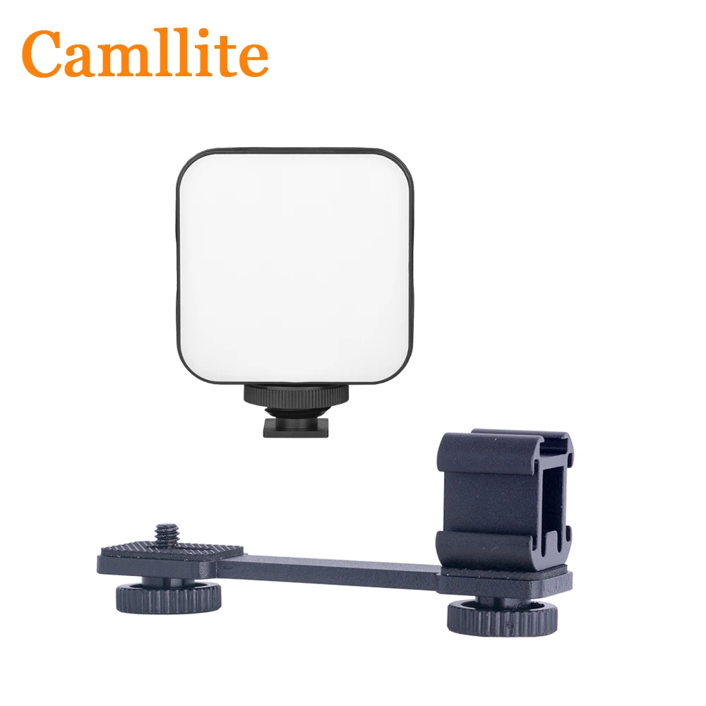 

Camllite Triple Cold Shoe Mounts Plate Microphone Led Video Light Extension Gimbal Bracket Microphone Stand