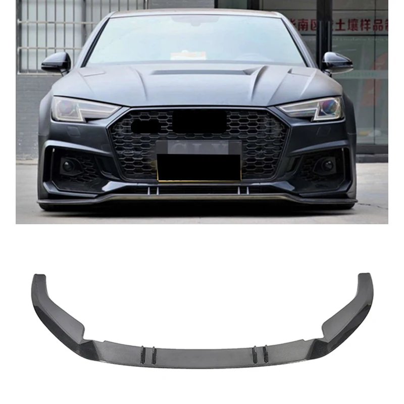 

For 2017-2019 Audi A4 modified ABT real carbon fiber front lip front shovel car modified lower lip