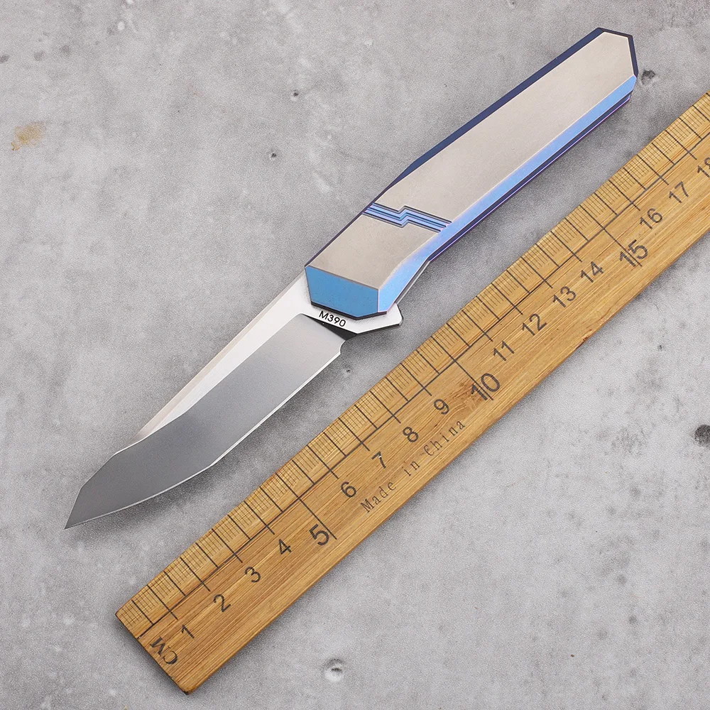 Нож M390 с лезвием из титанового сплава стальная рукоять для кемпинга выживания