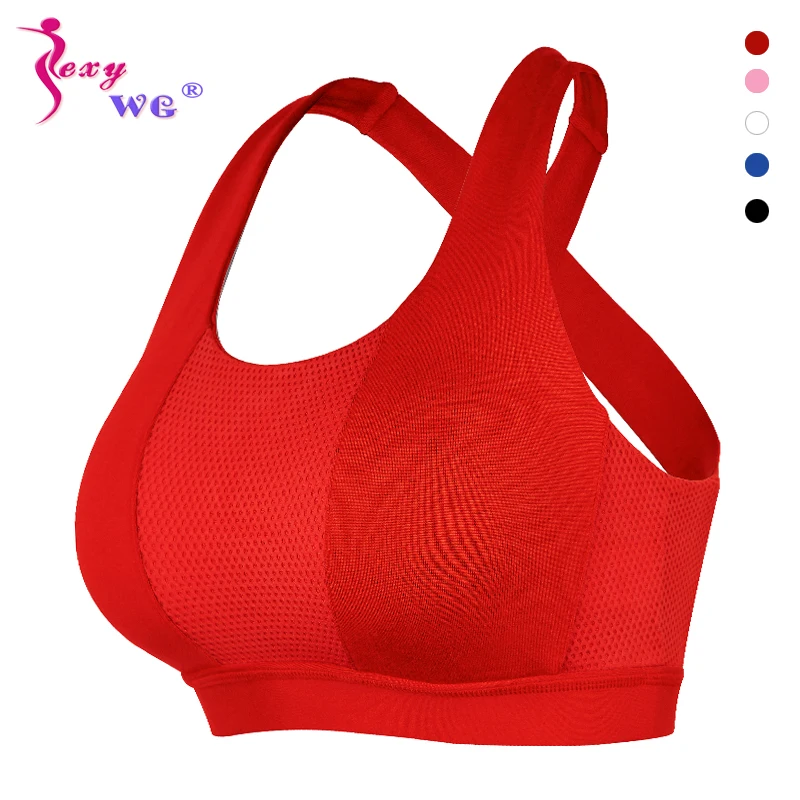

Профессиональный спортивный бюстгальтер SEXYWG, майка с перекрестной спиной, дышащий сетчатый топ для фитнеса, бега, спорта, Bh, йоги, бюстгальт...
