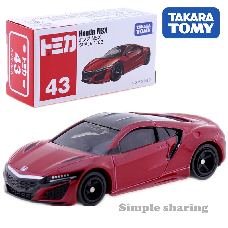 

Takara Tomy Tomica No.43 Honda NSX Red Car 1/62 Miniature Diecast Baby Toys Model Kit Pop Funny Kids Dolls Collectibles