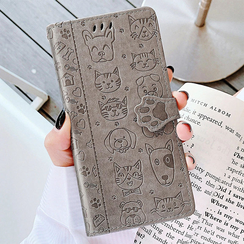 Leather Case For Oppo Realme 10 9 8 7 6 5 Pro Plus 5G 9i 8i 7i 6i 5i 5S Flip Cat Dog Wallet Shockproof Book Phone Cover Case