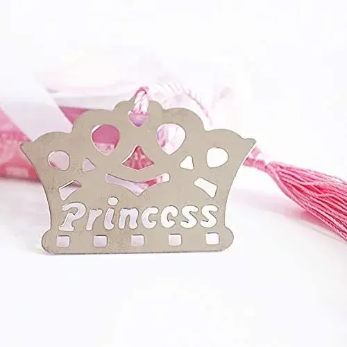 Металлические закладки &quotКороны принца&quot розовые