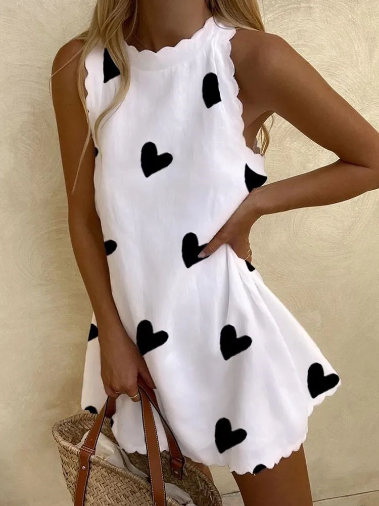 

Women Square Collar Ruffle Summer Dress Female Sleeveless A-Line New Mini Dresses 2020 Elegant Print Party Dresses Vestidos 3XL