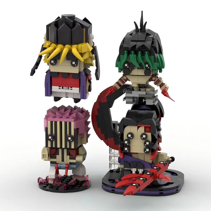 Фото MOC Классическая аниме-фигурка Kill Ghosts Bricksheadz Slayer Demon Blade, мультяшная кукла, строительные блоки, модель, коллекция для взрослых, игрушка в подарок №1