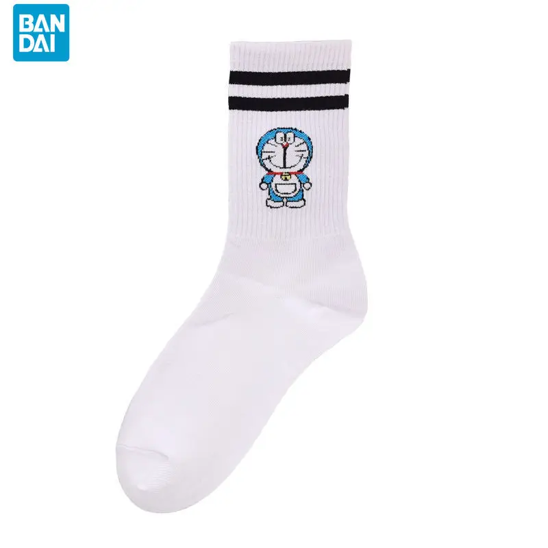 

Bandai Doraemon White Socks Long Cute Thin Cartoon Preppy Style Stockings