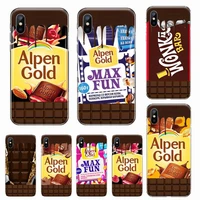 funny chocolate phone case transparent soft for iphone 12 11 13 7 8 6 s plus x xs xr pro max mini