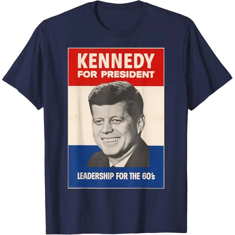 Футболка с рисунком ретро-плаката JFK John F Kennedy for President