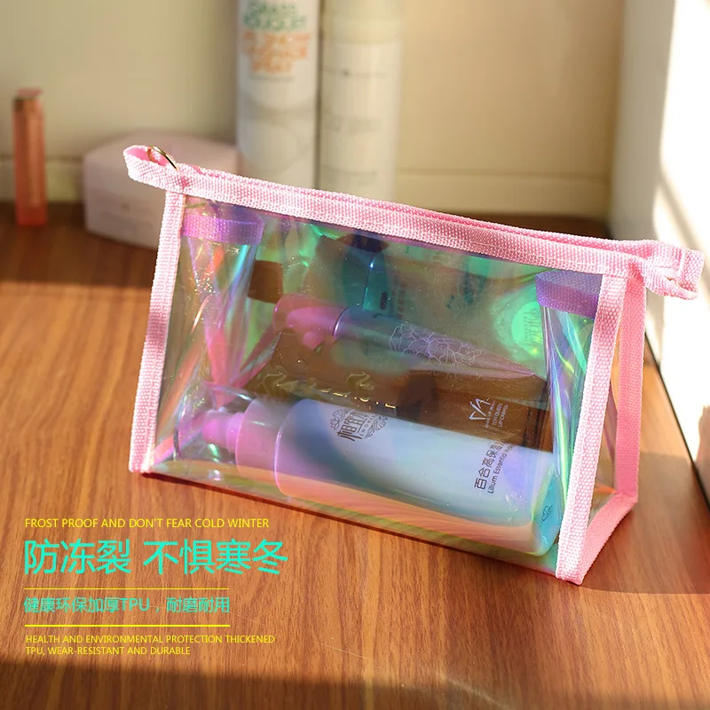 Прямые продажи с фабрики новая красная косметичка лазерной сеткой женская сумка