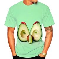 2022 summer 3d avocado print t shirt men and women casual round neck short sleeves