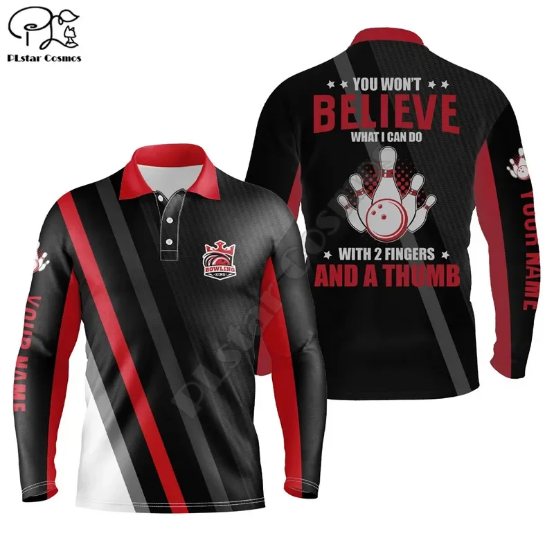 Рубашка-поло мужская с длинным рукавом красная и черная в клетку