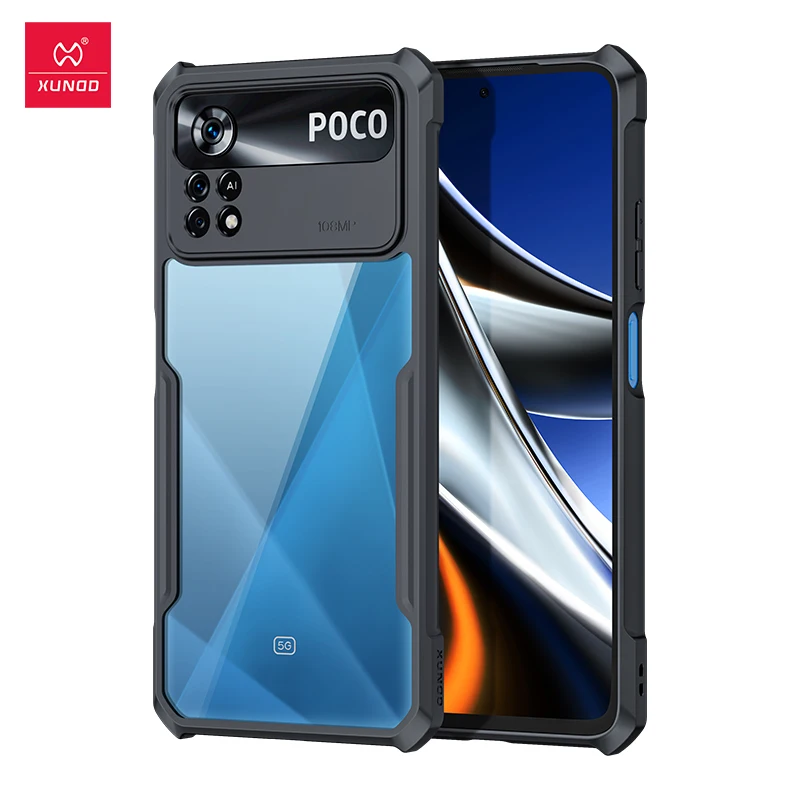 xundd phone case for poco x4 x3 m4 pro case airbag shockproof bumper shell screenlens full protection back tranparent cover free global shipping