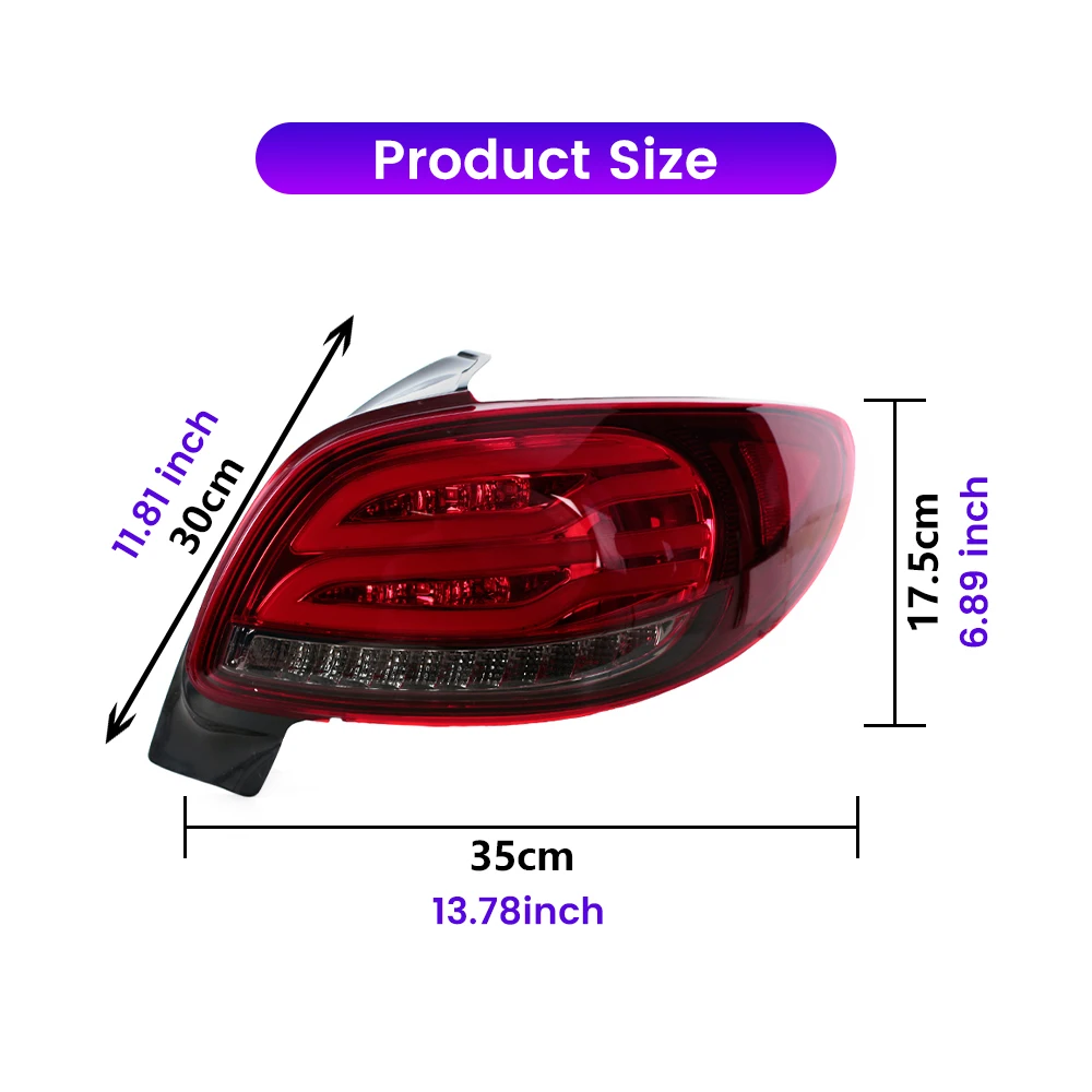 Фото 2 шт. светодиодные задние фонари для Peugeot 206 206CC 206CC 2004-2008 задний фонарь DRL тормозной задний противотуманный светильник Plug and Play автомобильный задний фонарь в сборе №4