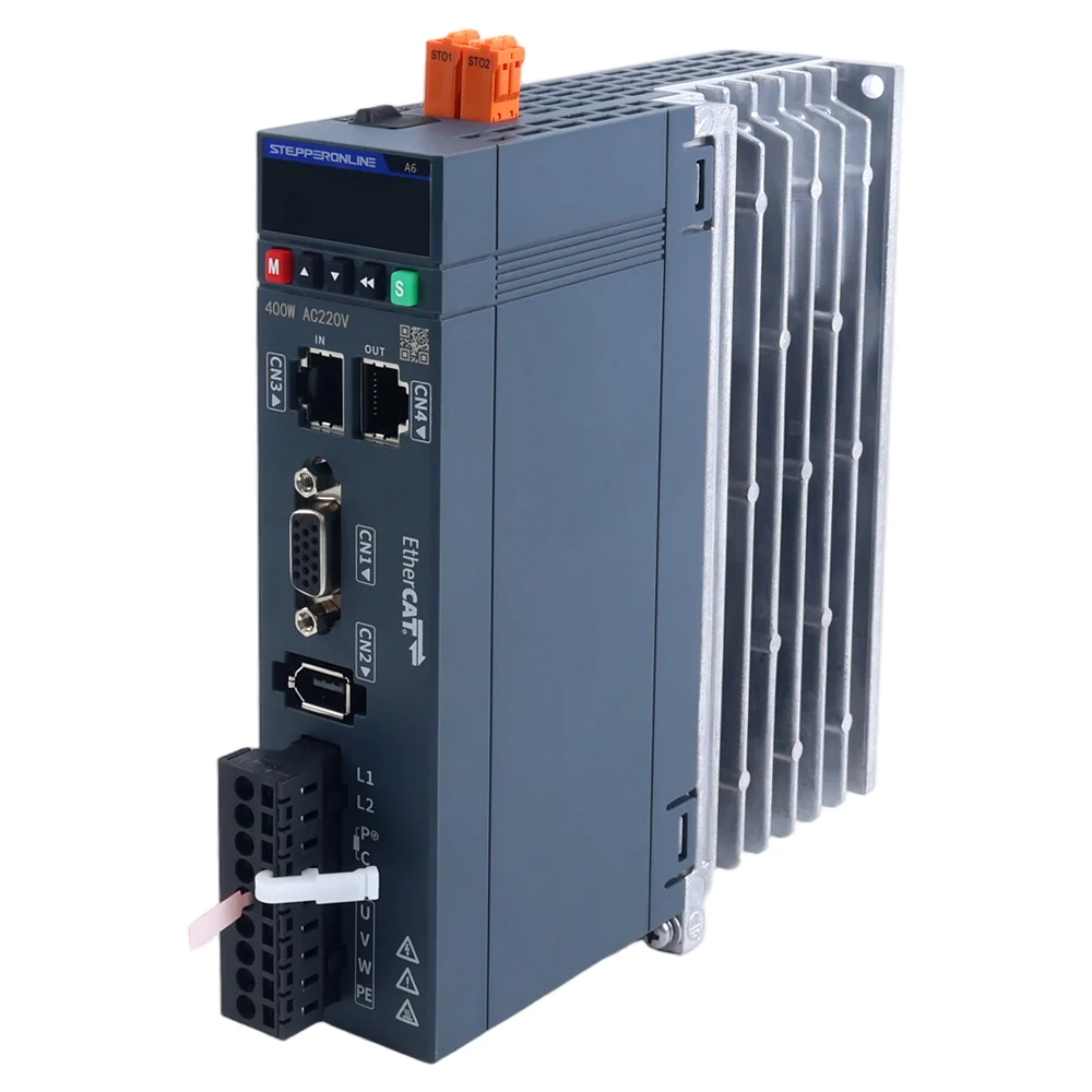 Фото Комплект серводвигателя переменного тока STEPPERONLINE A6 EtherCAT 400W/750W с функцией Safe Torque Off (STO), 3000 об/мин, 17-битовый абсолютный энкодер для станков с ЧПУ №4