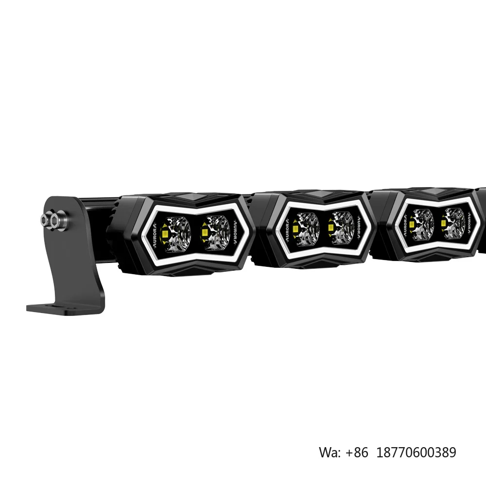 Фото Светодиодная балка Aurora Linkable 10-50 дюймов для внедорожников, на крышу, прожектор, светодиодные балки №2