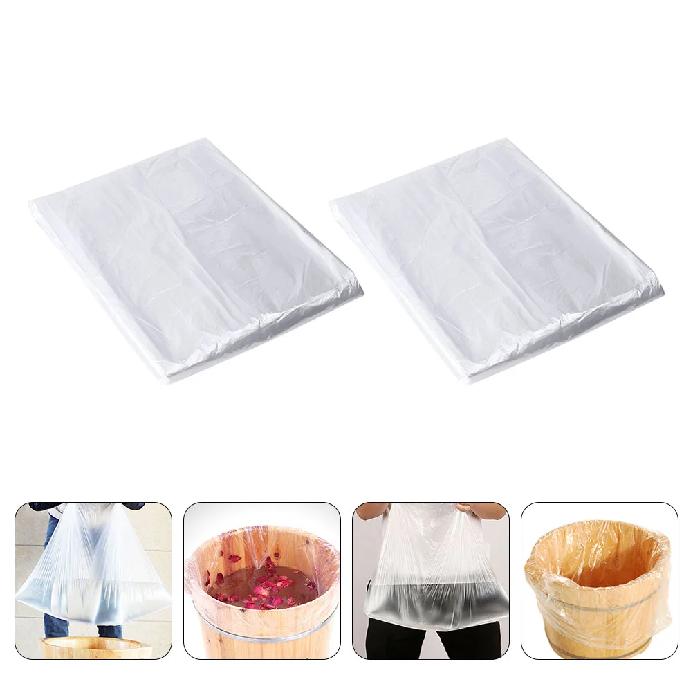 

Foot Liner Liners Bath Spa Disposable Pedicure Basin Tub Soaking Bucket Clear Booties Soak Big Pouches Paraffin Supplies Pouch