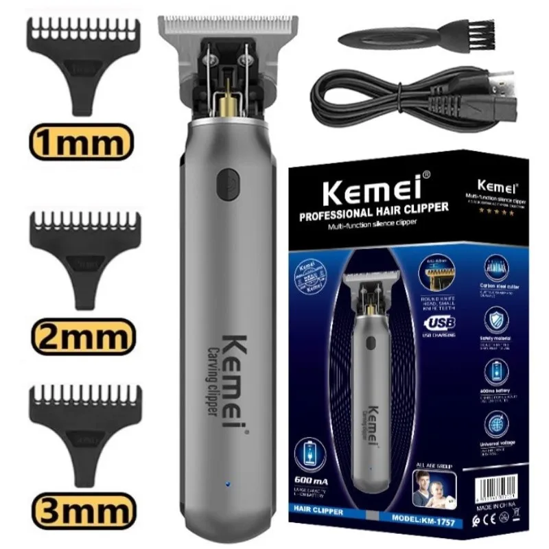 Kemei Hair Liners Clippers Men Beard Trimmer Zero Gapped T-B