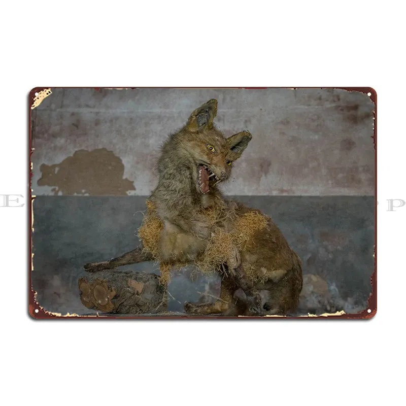 

Scary Fox Metal Plaque Poster Decoration Wall Decor Designing Cinema Cinema Tin Sign Poster