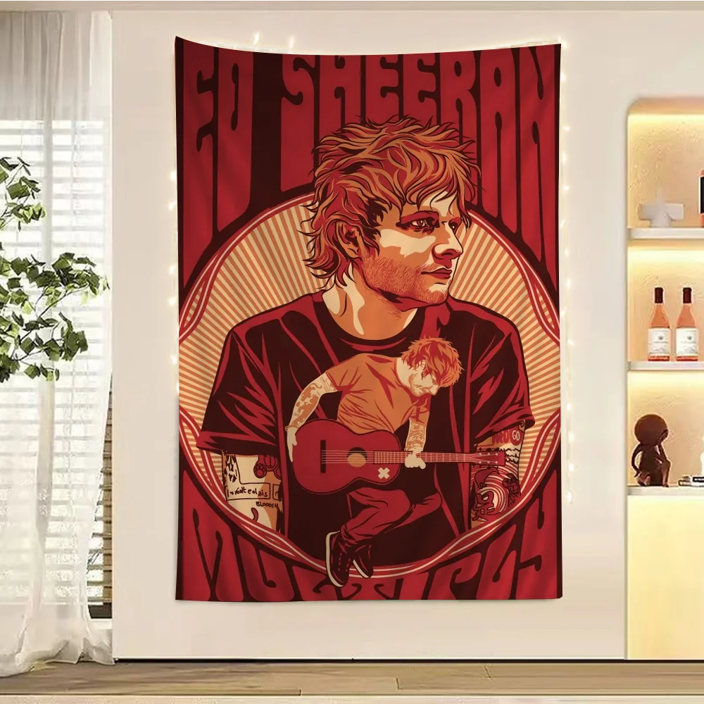 Певец E-Ed S-Sheeran Hippie настенные подвесные гобелены для гостиной дома и общежития