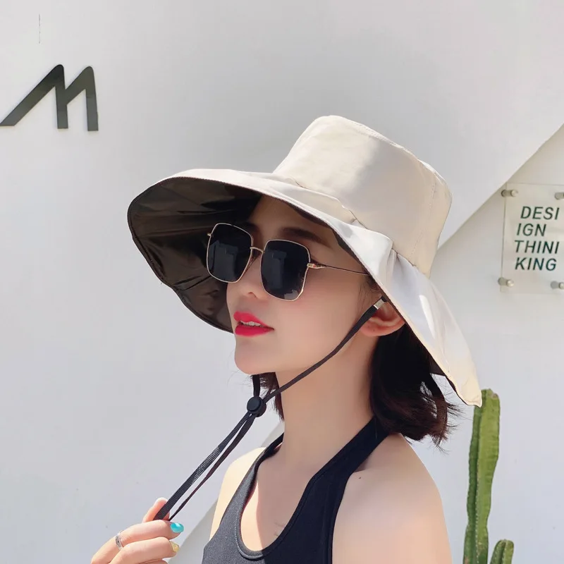 

summer foldable hats for women sweet headband sun hat girls seaside beach travel sunshade empty top hat outdoor sports sunscreen