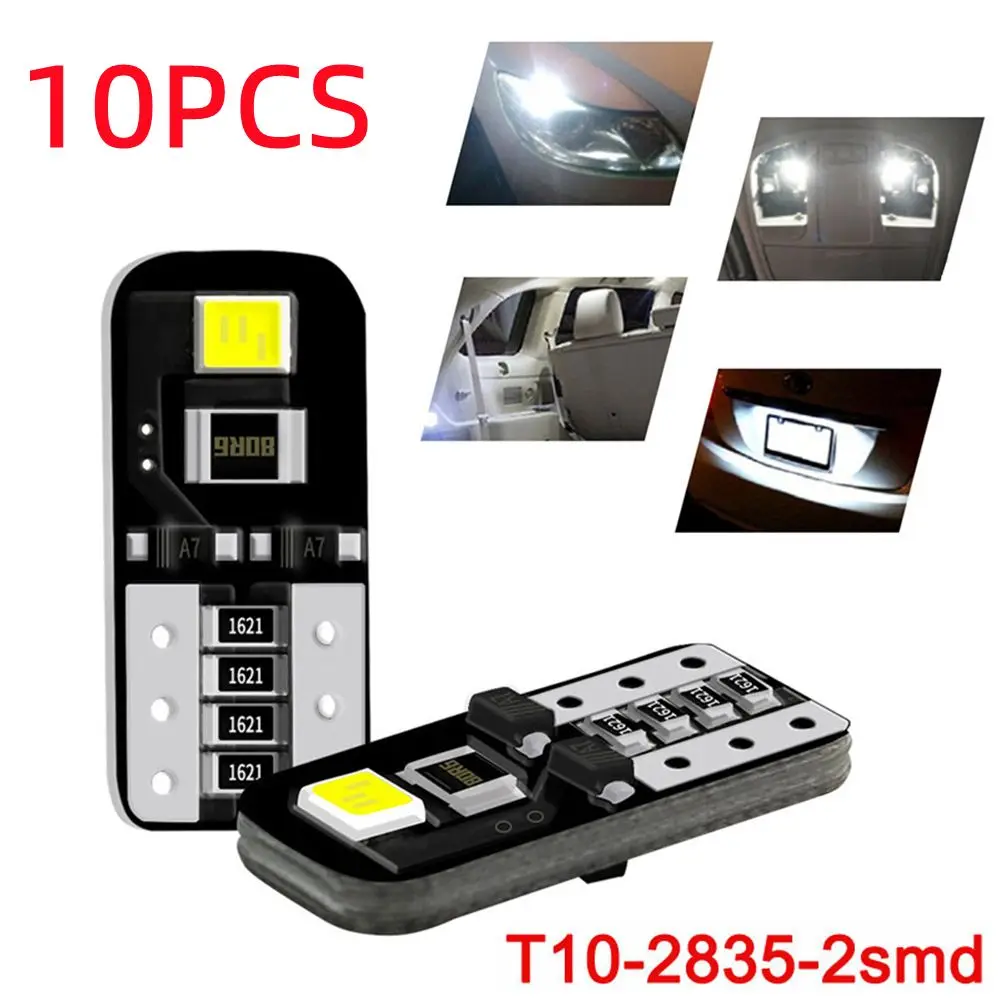 

Светодиодные лампы для чтения белого цвета, 6500 К, 12 В, T10 2835 2SMD