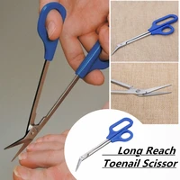 stainless steel beauty scissors toe nail scissors long distance easy grip trimming hands and feet long curved mouth cut 20cm
