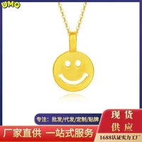 Christmas Eve Apple Pendants Necklace for 18k Yellow Gold with Heart Trendy Jewelry with Box Christmas Gifts