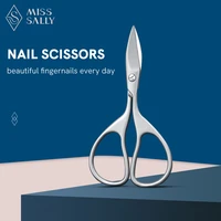 miss sally nail scissors curved blade stainless steel eyebrow eyelash frog scissors facial hair remover makeup beauty tool