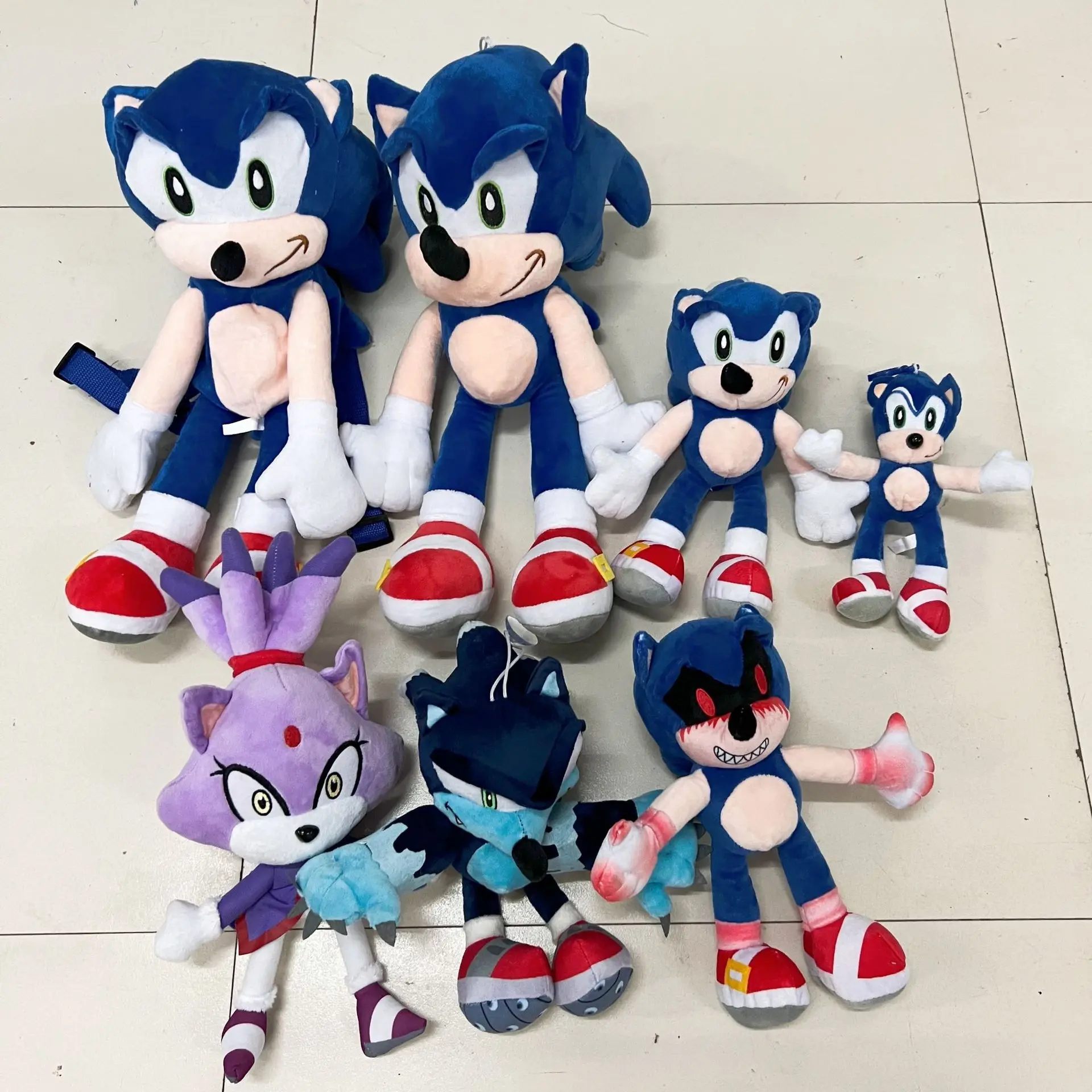 

30cm pokemon Sonic Plush Doll keychain Toys Cartoon PP Cotton kawaii Shadow Hedgehog Soft Stuffed pendant Toy Kids Birthday Gift