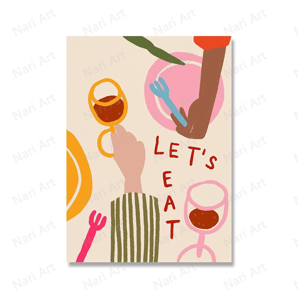 

Абстрактные постеры "Let's Eat"