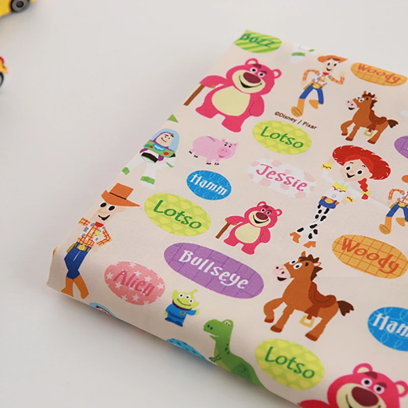 Korea Disney Toy Story 100 Cotton Fabric for Kids Clothese Hometextile Slipcover Sewing Needlework Material Fabric
